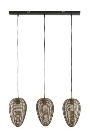 Light & Living Hanglamp Antiekbrons-Matzwart Yaelle 3L Ø 20 x 33cm